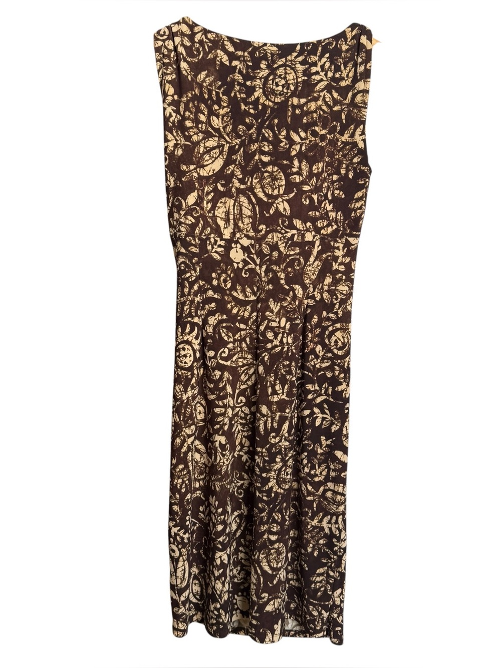 Lauren Ralph Lauren Sleeveless Cocktail Sheath Dress Size 4 Midi Ruched Brown - Picture 3 of 10